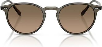 Oliver Peoples 49mm Riley Sun Polarized Phantos Sunglasses in Inkwell /Sandstone at Nordstrom