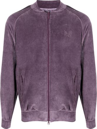 Needles velvet-effect jacket - men - Cotton/Polyester/Rayon - S - Purple