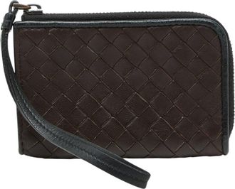 Bottega Veneta Brown Leather Coin Purse/Coin Case (Pre-Owned)