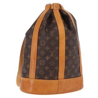 Louis Vuitton Randonnee Monogram Canvas Brown Canvas Backpack Bag (Pre-Owned)