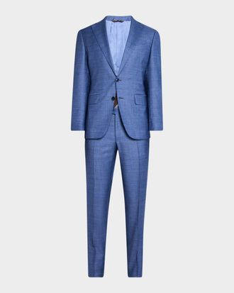 Canali Men & apos;s Textured Solid Suit