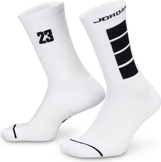 Nike Jordan Everyday Crew Socks (1 Pair) in White | IB0828-100