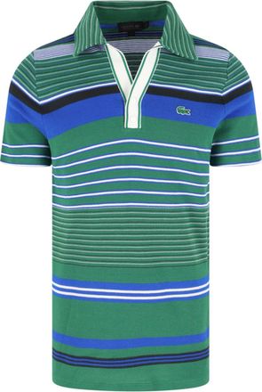 Lacoste Green Piqu&eacute; Cotton Bold Stripe Polo