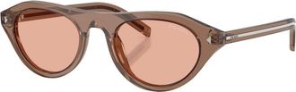 Prada PR B15S Zonnebril - Dames - Accessoires - Bruin - Maat: 51 MM