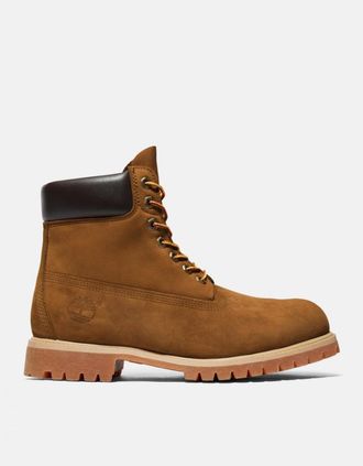 Timberland Mens Timberland 6 Inch Premium Mens Waterproof Boots - Dark Wheat Nubuck - Brown - Size: UK12.5 eu47.5 us13 wide