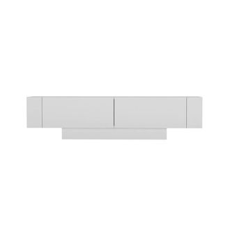 Calicosy TV Unit With 2 Doors & 2 Wall Shelves, White, 150 Cm Wide - Matera in White