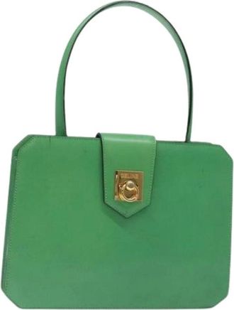 Celine Pre-owned Handbags, female, Green, Size: ONE SIZE Pre-owned Vintage Hand Bag