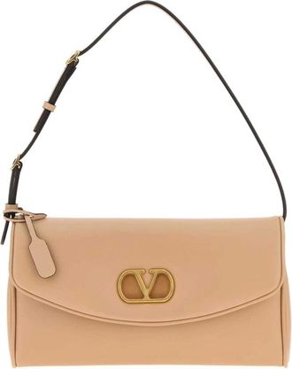 Valentino Garavani Tassen, Dames, Beige, ONE Size, Kleine Schoudertas Deva