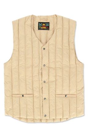 Fortela Birdie Quilted Nylon Vest in Beige at Nordstrom, Size Xx-Large