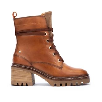 Pikolinos Valladolid Lace-Zip Boot - Dames - Veterlaarzen - Bruin - 41 EU - Schoenen