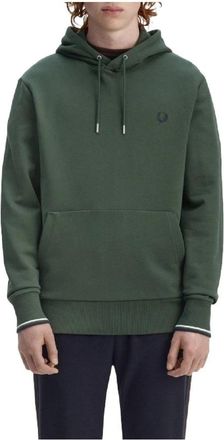 Fred Perry Hoodie - Heren - Hoodies - Groen - S - Katoen - Hoodies & sweatvesten