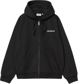 Carhartt Work in Progress Felpa 100% cotone con cappuccio e zip - Heren - Vesten met rits - Zwart - L - Katoen - Hoodies & sweatvesten