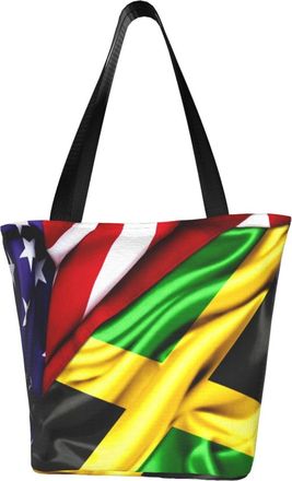 AOOEDM Jamaica America Tote Bag Women Capacity Shoulder Grocery Shopping Bags