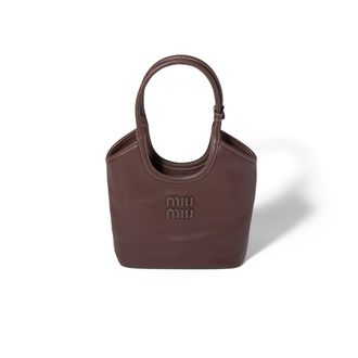 Miu Miu Ivy Leather Bag, Woman, Briarwood