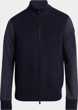 Moncler Mens Chinon Ribbed Full-Zip Jacket