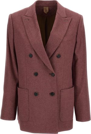 Max Mara Light Pink Peaked Lapel Blazer