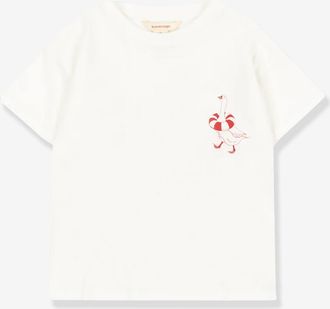 Konges Sl&oslash;jd M&auml;dchen T-Shirt ERA mit Print Baumwoll-Leinen-Mix Konges Sl&oslash;jd beige