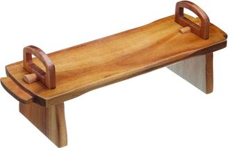 MasterClass Artes&agrave; Espositore per Alimenti Rialzato, Tagliere in Legno per Tagliere di Formaggi e Alimenti, Torte, Dessert, Buffet e Pranzi, 37 x 12 x 13cm