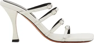 Proenza Schouler Sculpted Mid-Height Leather Sandals with Strappy Design