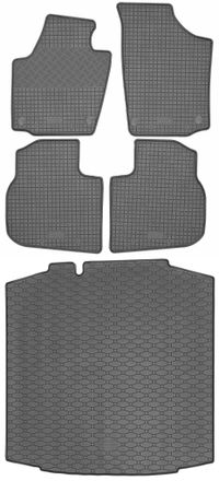OEM Juego De Alfombrillas De Goma Para Coche Y Maletero Para Seat Toledo Iv Hatchback (febrero De 2013 A Mayo De 2019)