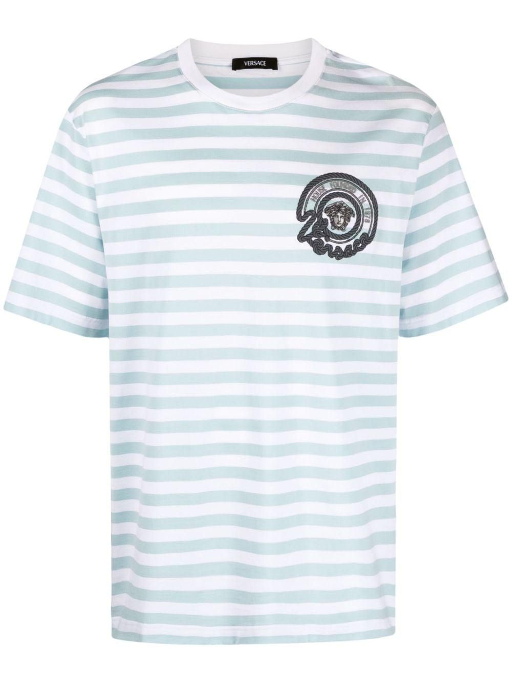 【関税&送料込】Versace Striped T-Shirt Men's Versace Striped T-Shirts - up to −50% | Stylight