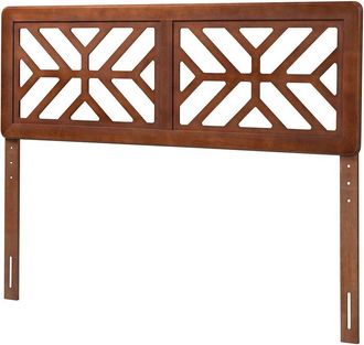 Baxton Studio Kalare Wood Full Headboard With Geometric Cutout Design