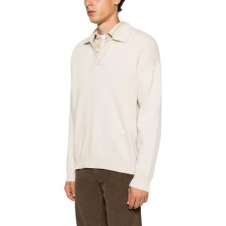 Roberto Collina Jumper Roberto Collina - male - Roberto Collina - V-neck Knitwear - Beige - XL - Knitwear