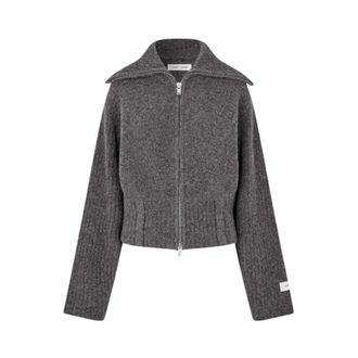 Sams&oslash;e & Sams&oslash;e Samirra Zip Cardigan - Knitwear - Mujer - Gris - XS