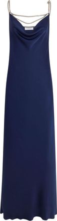 Paco Rabanne Abito lungo con spalline a catena - Blu