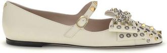 Valentino Garavani Beige Goatskin Ballet Womens Flats