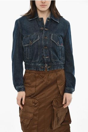 Diesel Denim Jacket DE-TRACY with Logo Buttons size Xs