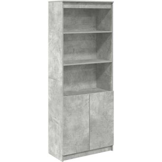 vidaXL Aparador Alto Madera De Ingenier&iacute;a Gris Hormig&oacute;n 70x35x180 Cm Vidaxl