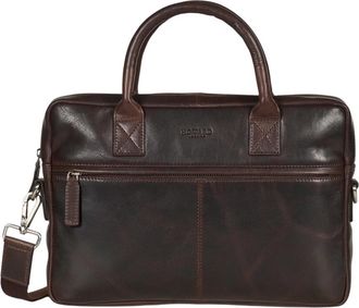 Howard London Laptop Bag Evan - unisex - Laptoptassen - Bruin - ONE Size - Leer - Tassen