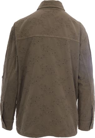 Liu Jo Womens Embroidered Shirt Aluminium Cotton
