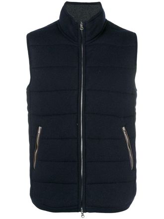 N.Peal The Mall quilted gilet - men - Cashmere - L - Blue