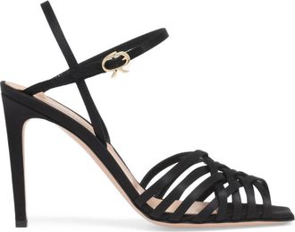 Gianvito Rossi Kerry Sandal in Black Fabric at Nordstrom, Size 36.5
