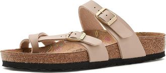 Birkenstock Mayari - Printed Footbed Womens Dress Sandals Sandcastle : EU 41 (US Womens 10-10.5) Regular, Faux Leather