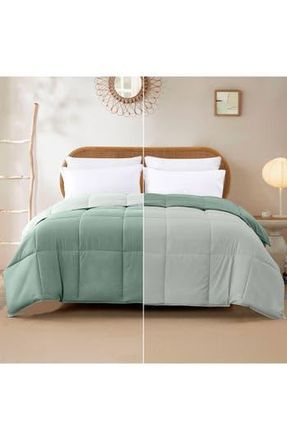 Modern Threads Down Alternative Reversible Comforter in Ivory/sage at Nordstrom Rack, Size Queen