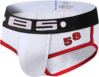 Generic Comfortable Briefs And Breathable Cotton Mens Mens underwear Real for Men (White, M)