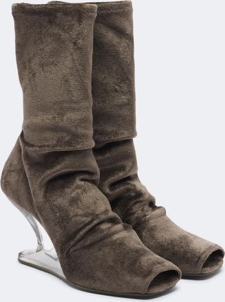 Rick Owens Stivaletti Cantilever in jersey di velluto