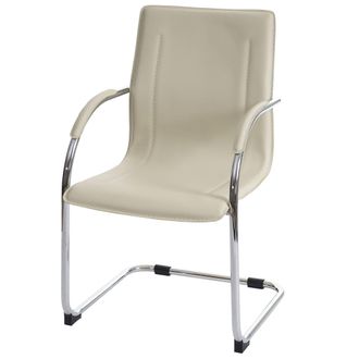 Hhg Hhg - Nunca Usado] Silla De Comedor Samara, Silla De Cocina Basculante, Sill&oacute;n, Acero, Crema