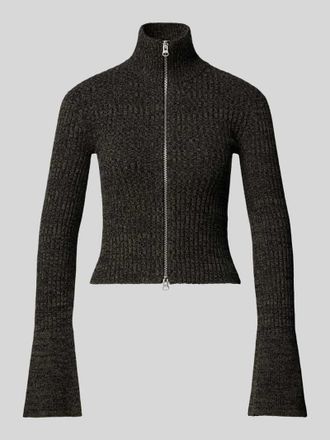 Weekday Strickjacke mit Glocken&auml;rmeln in Black, Gr&ouml;&szlig;e L