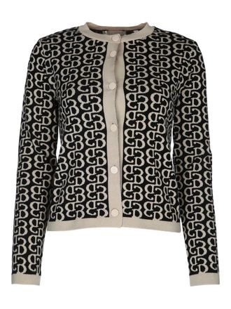 iBlues Button-up vest met monogram - Zwart