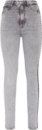 Philipp Plein Super High Waist Jegging - Dames - Skinny Jeans - Grijs - W26 - Katoen - Jeans