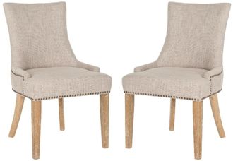 Safavieh Set de 2 sillas de comedor en madera de abedul gris