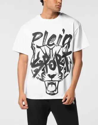 Plein Sport Round Neck T-Shirt Plein Sport Men in White at Nordstrom, Size Xxx-Large