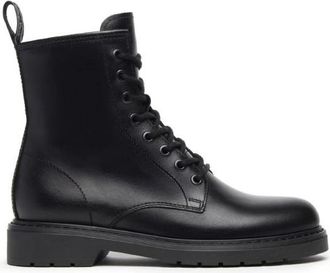 Nero Giardini Zwarte leren enkellaarzen met Dry Go! Technologie - Dames - Veterlaarzen - Zwart - 37 EU - Schoenen