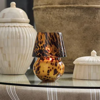 Ballard Designs Tortoise Glass Candle Lamp - Ballard Designs