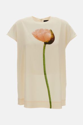 Simone Rocha Top Smanicato Papavero