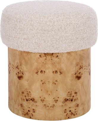 Safavieh Couture Tobianna Boucle & Burl Ottoman